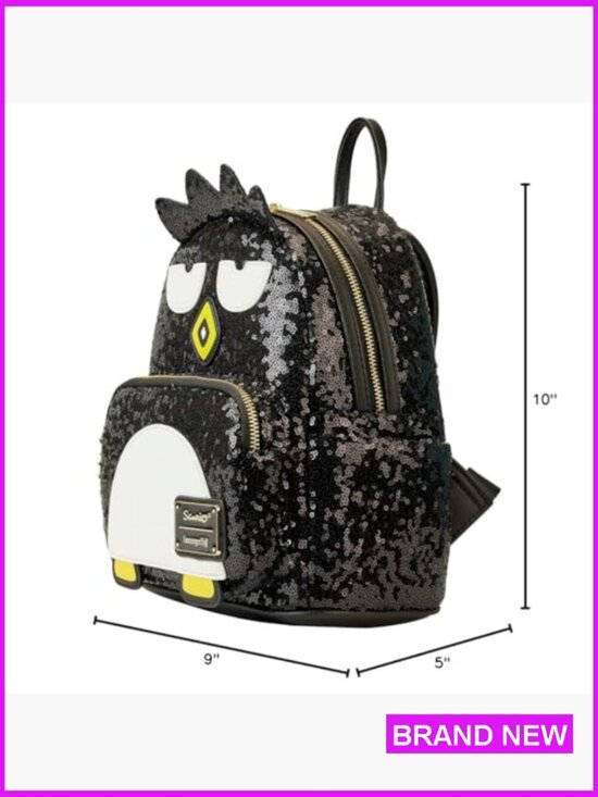 Sequin Mini Backpack Chic Cosplay Daypack Faux Leather Unisex Casual